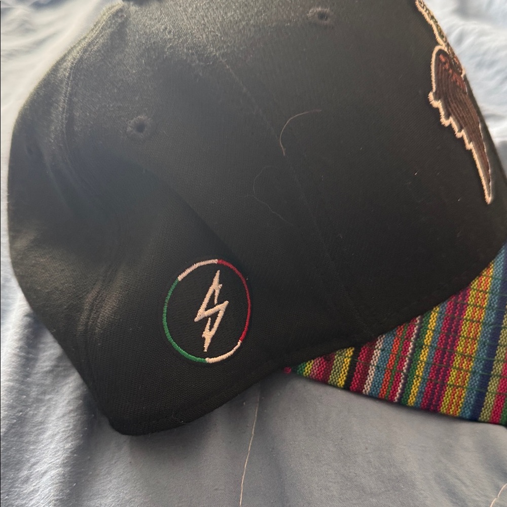 9fifty Black Cap With Colorful Patterned Brim - image 3